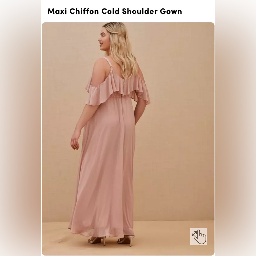 Torrid Blush Ruffle Maxi Dress - Picture 7 of 8